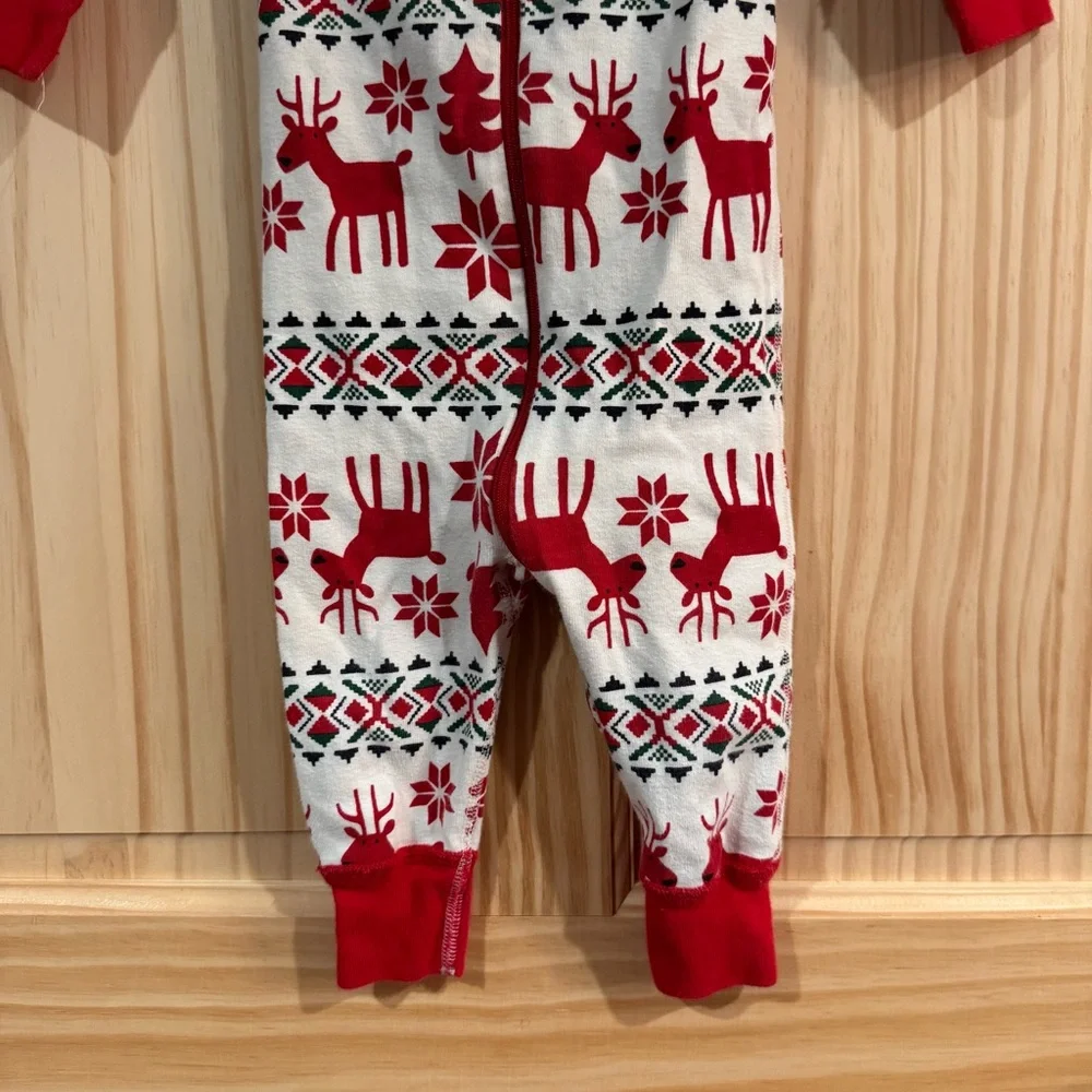 Hanna Andersson‎ Pajamas Nordic Christmas Holiday Organic Cotton Onesie 12-18 m